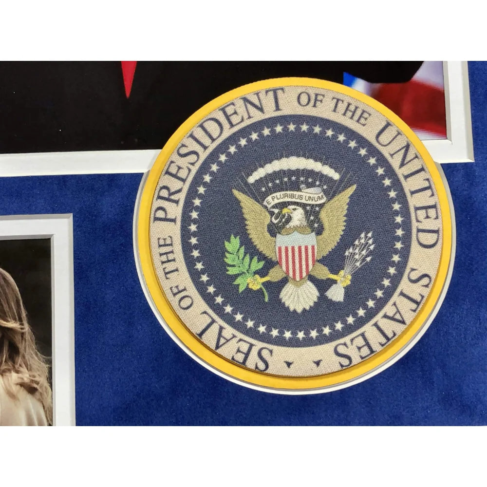 President Donald Trump Museum Framed Photo Seal Collage Republican Maga America